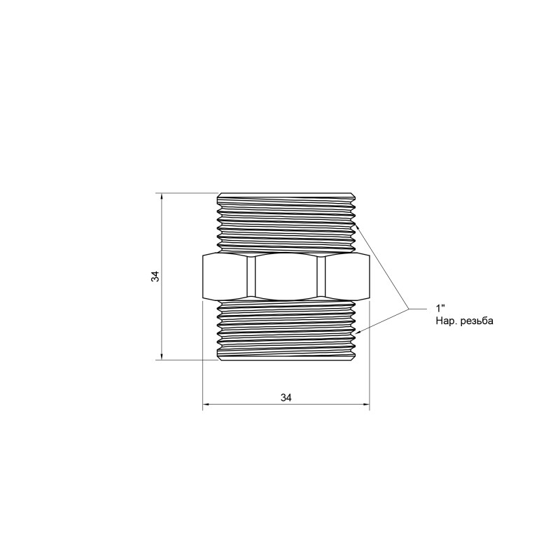 SD Plus Ниппель 1" ЗР SD4072525