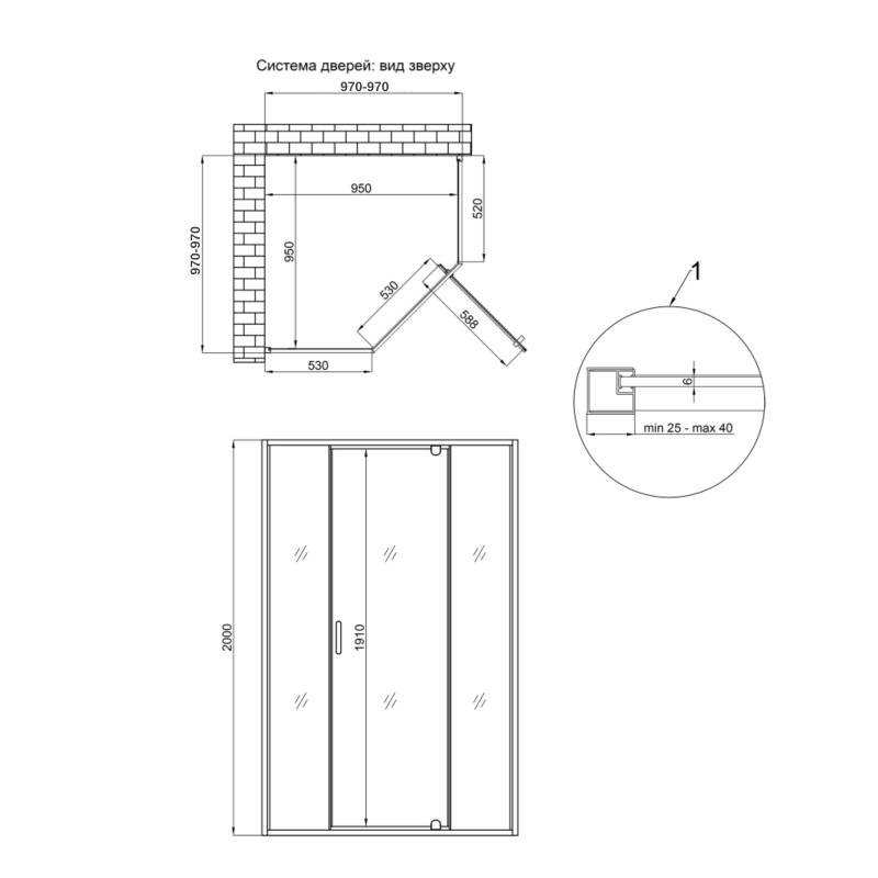 Qtap Душова кабіна Scorpio CRM10115-AC6 100x100 см, скло Clear 6 мм, покриття CalcLess, без піддона