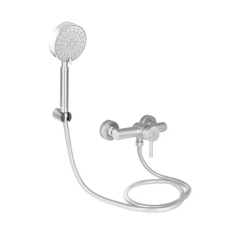 Lidz Змішувач для душу Aria 010 (з душовим гарнітуром) (k35) LDARI010NKS43361 Nickel