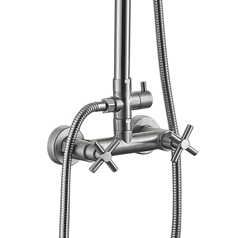 Lidz Душова система для кабіни Wind 1363 двохвентильний на два споживача LDWIN1363NKS43389 Nickel