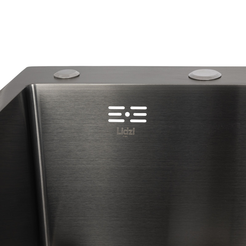 Lidz Мийка для кухні інтегрована Handmade H7849BR крило праворуч (LIDZH7849BRPVD3008) Brushed Black PVD 3,0/1,0 мм