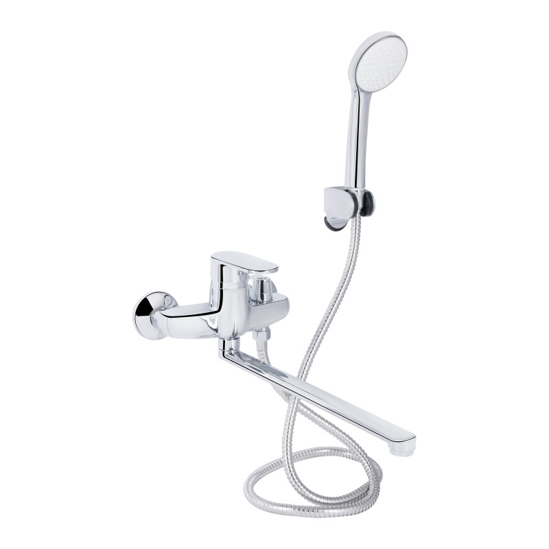 Lidz Змішувач для ванни Tani 0051 з поворотним виливом (з душовим гарнітуром) (k40) LDTAN0051CRM44961 Chrome