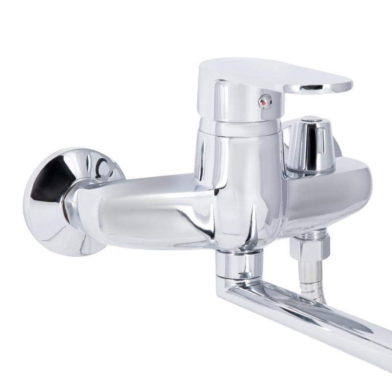 Lidz Змішувач для ванни Tani 0051 з поворотним виливом (з душовим гарнітуром) (k40) LDTAN0051CRM44961 Chrome