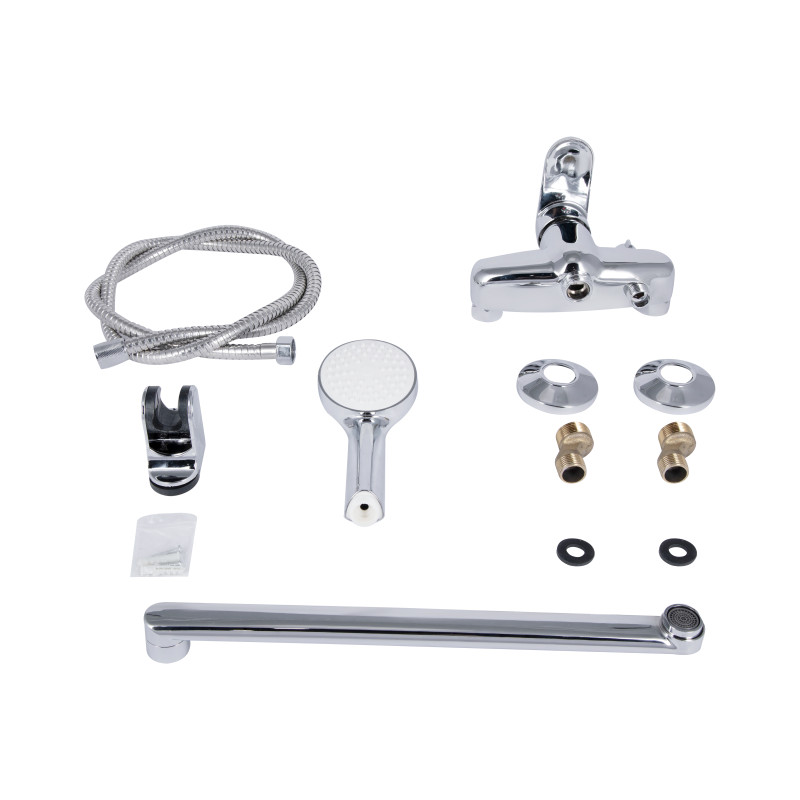 Lidz Змішувач для ванни Tani 0051 з поворотним виливом (з душовим гарнітуром) (k40) LDTAN0051CRM44961 Chrome