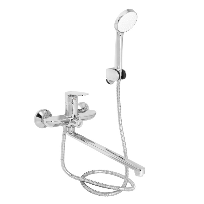 Lidz Змішувач для ванни Arrow 0052 з поворотним виливом (з душовим гарнітуром) (k35) LDARR0052CRM44954 Chrome