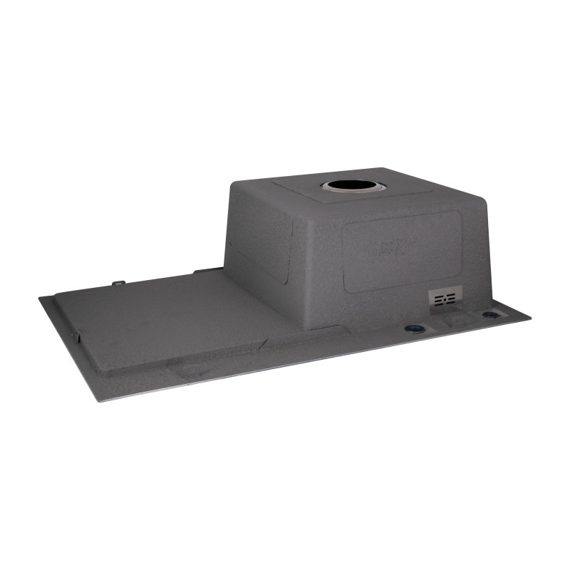 Lidz Мийка для кухні інтегрована Handmade H7849L крило ліворуч (LDH7849BRUL45592) Brushed Steel 3,0/1,0 мм