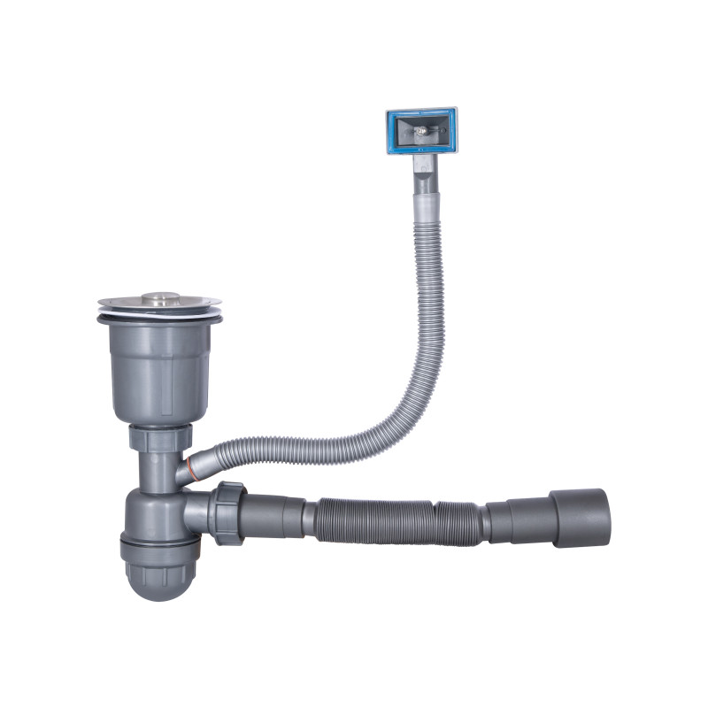 Lidz Мийка для кухні інтегрована Handmade H7849L крило ліворуч (LDH7849BRUL45592) Brushed Steel 3,0/1,0 мм