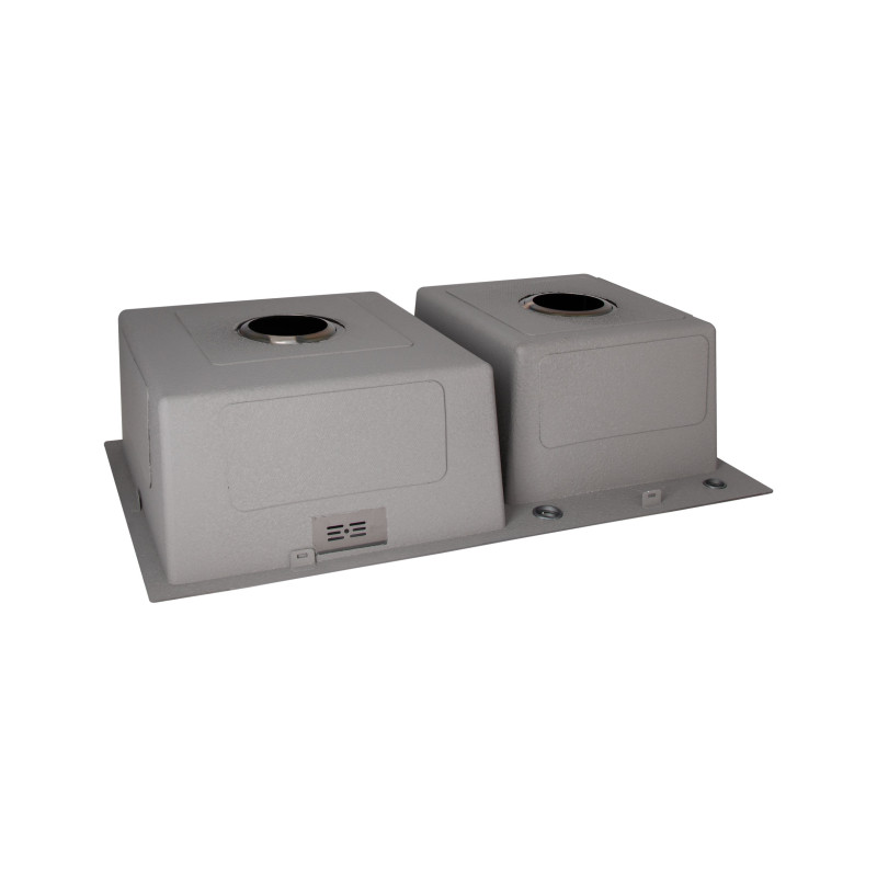 Lidz Мийка для кухні з двома чашами інтегрована Handmade H7843 (LDH7843BPVD45586) Brushed Black PVD 3,0/1,0 мм