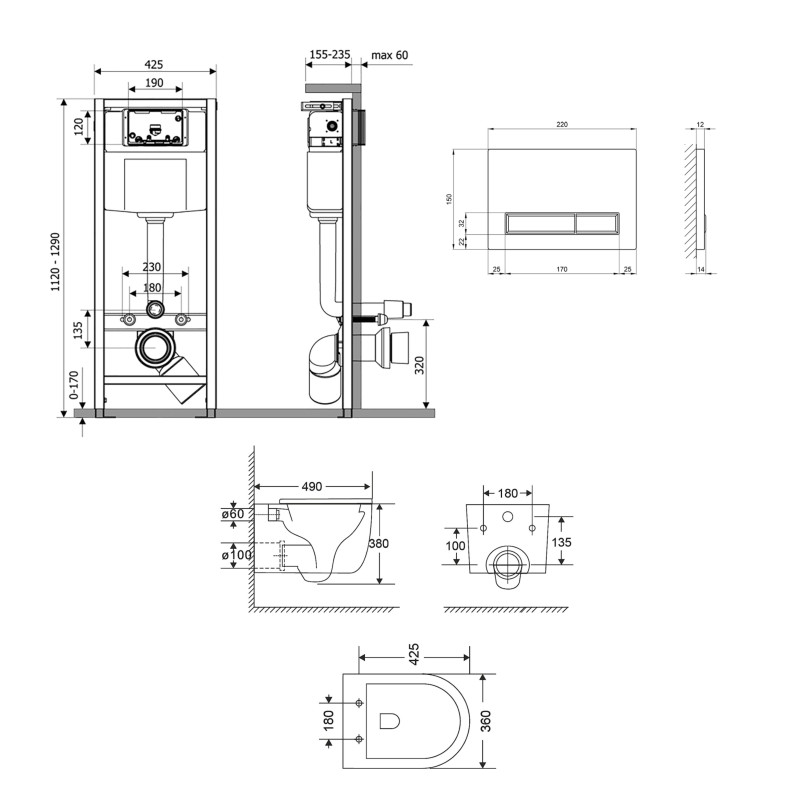 Qtap Комплект: Taurus Ultra Quiet унітаз підвісний QT2433084EUQW + Nest комплект інсталяції 4в1 (Клавіша лінійна Satin) QT0133M425 + QT0111M08382SAT