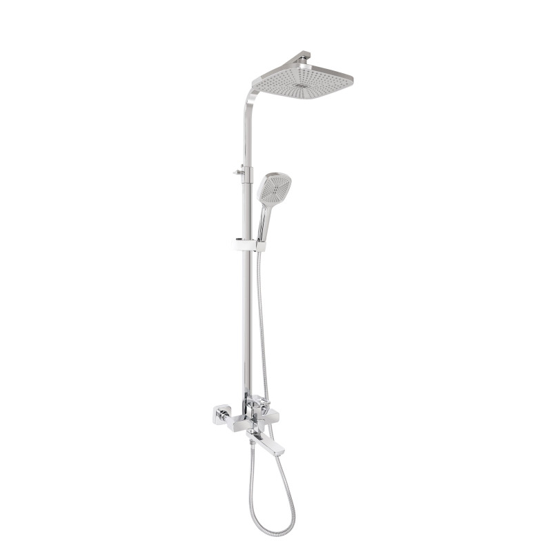 Lidz Душова система універсальна Wawel 1030 на три споживача (з виливом) (k35) LDWAW1030CRM45391 Chrome