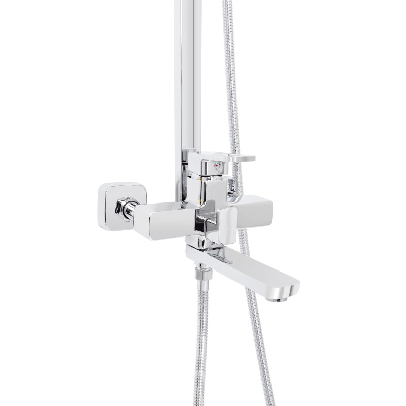 Lidz Душова система універсальна Wawel 1030 на три споживача (з виливом) (k35) LDWAW1030CRM45391 Chrome