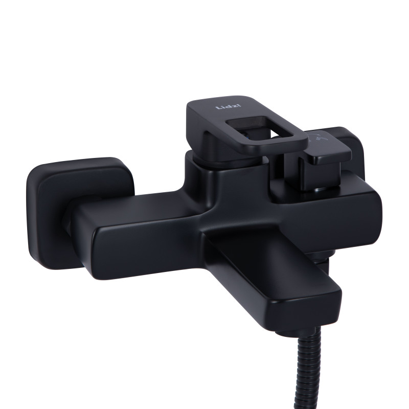 Lidz Змішувач для ванни Wawel 006 (з душовим гарнітуром) (k35) LDWAW006BLA45393 Black