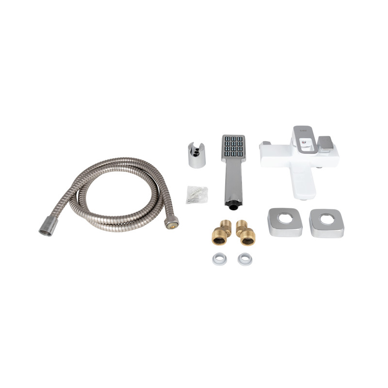 Lidz Змішувач для ванни Wawel 006 (з душовим гарнітуром) (k35) LDWAW006WHI45398 White