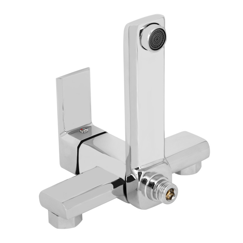 Lidz Змішувач для ванни Dozorca 0051 з поворотним виливом (з душовим гарнітуром) (k35) LDDOZ0051CRM45404 Chrome