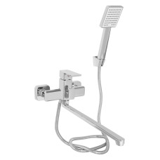 Lidz Змішувач для ванни Dozorca 005 з поворотним виливом (з душовим гарнітуром) (k35) LDDOZ005CRM45405 Chrome
