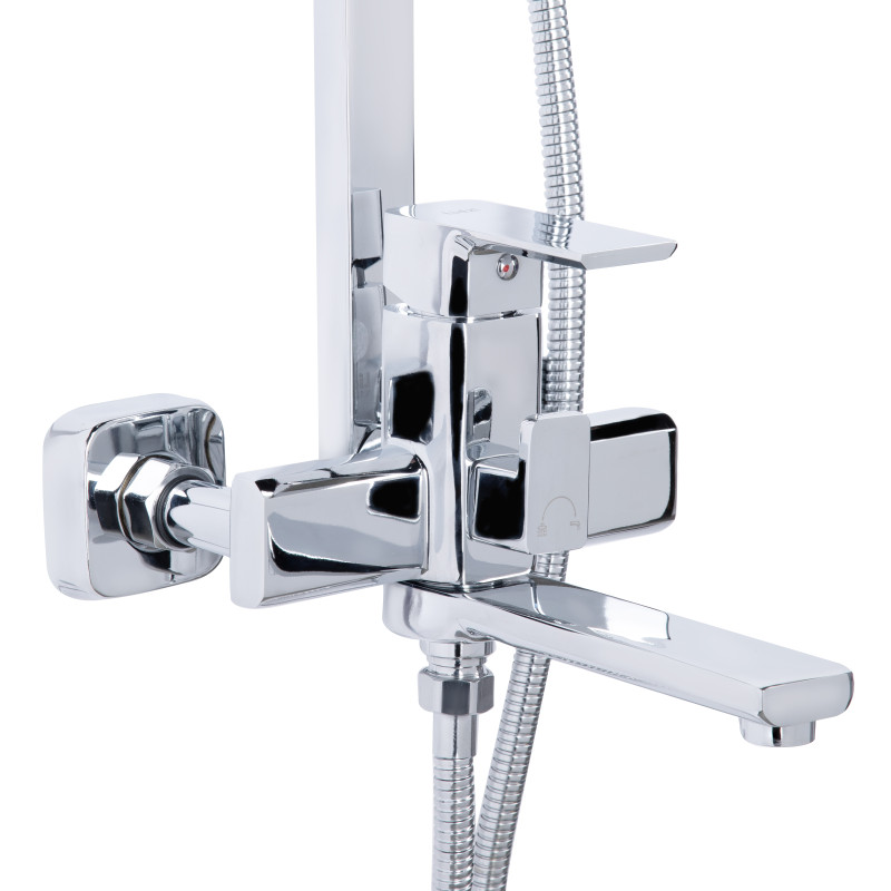 Lidz Душова система універсальна Dozorca 1030 на три споживача (з виливом) (k35) LDDOZ1030CRM45407 Chrome