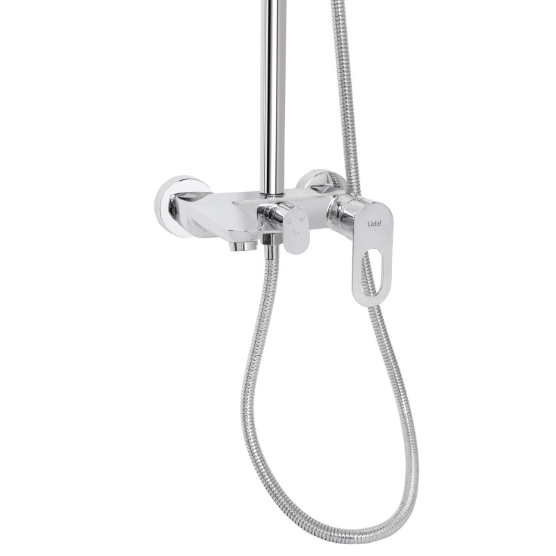 Lidz Душова система універсальна Latwa 1030 на три споживача (з виливом) (k35) LDLAT1030CRM45417 Chrome