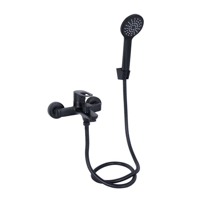 Lidz Змішувач для ванни Latwa 006 (з душовим гарнітуром) (k35) LDLAT006BLA45419 Black