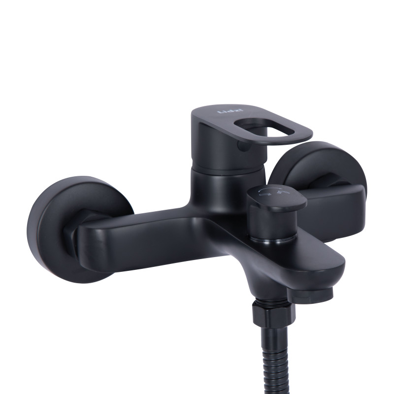 Lidz Змішувач для ванни Latwa 006 (з душовим гарнітуром) (k35) LDLAT006BLA45419 Black