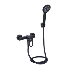 Lidz Змішувач для душу Latwa 010 (з душовим гарнітуром) (k40) LDLAT010BLA45421 Black