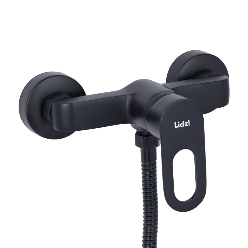 Lidz Змішувач для душу Latwa 010 (з душовим гарнітуром) (k40) LDLAT010BLA45421 Black