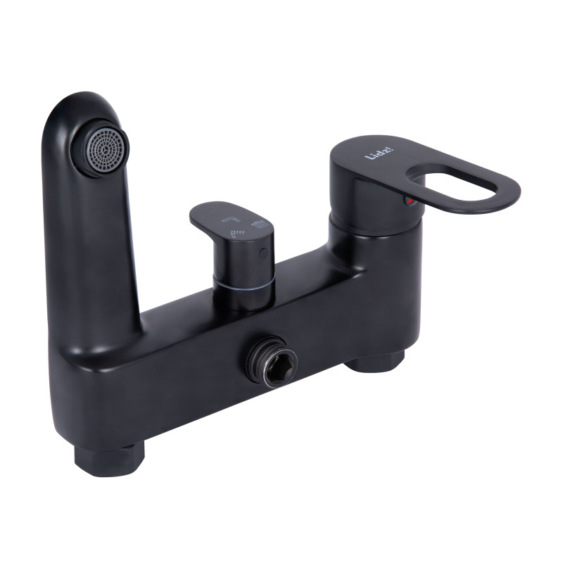 Lidz Душова система універсальна Latwa 1030 на три споживача (з виливом) (k35) LDLAT1030BLA45422 Black