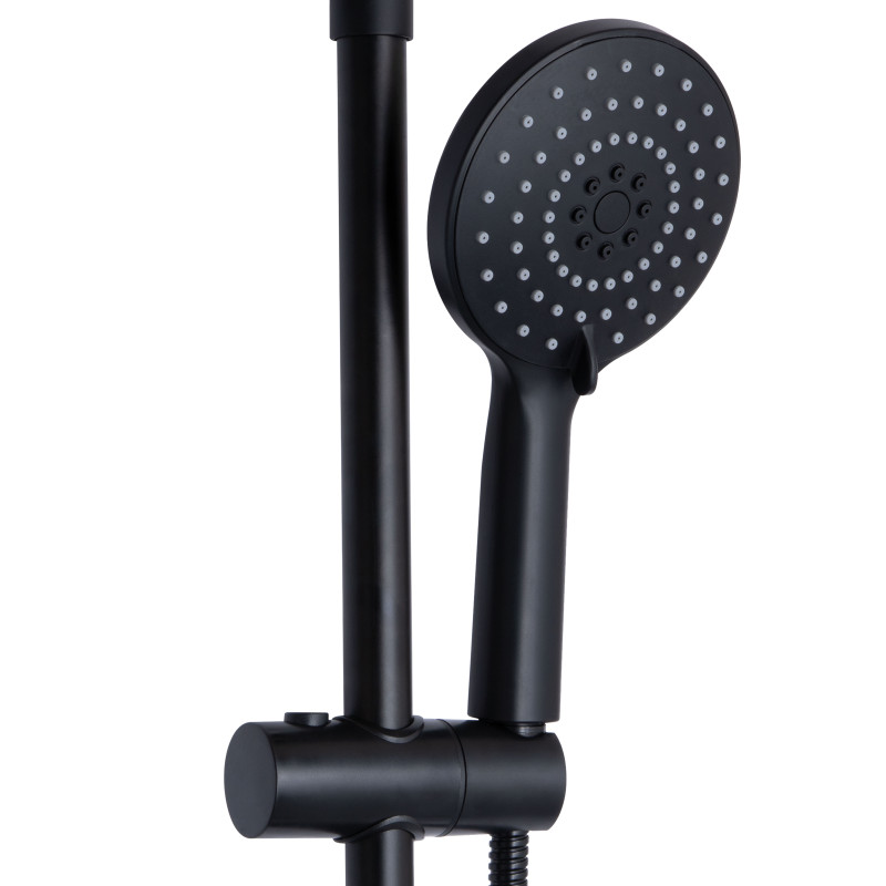 Lidz Душова система універсальна Latwa 1030 на три споживача (з виливом) (k35) LDLAT1030BLA45422 Black