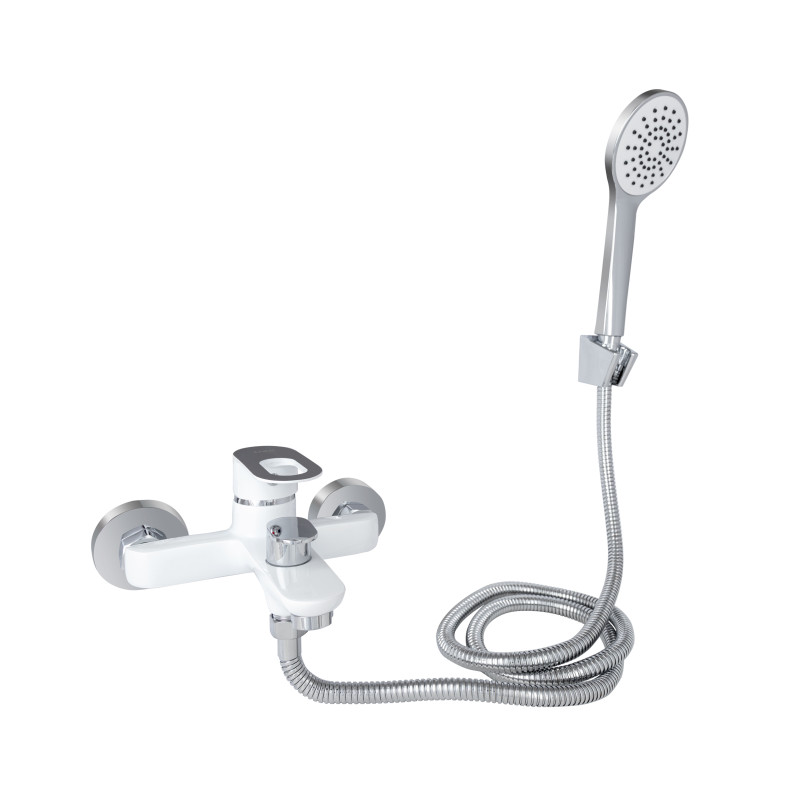 Lidz Змішувач для ванни Latwa 006 (з душовим гарнітуром) (k35) LDLAT006WHI45424 White