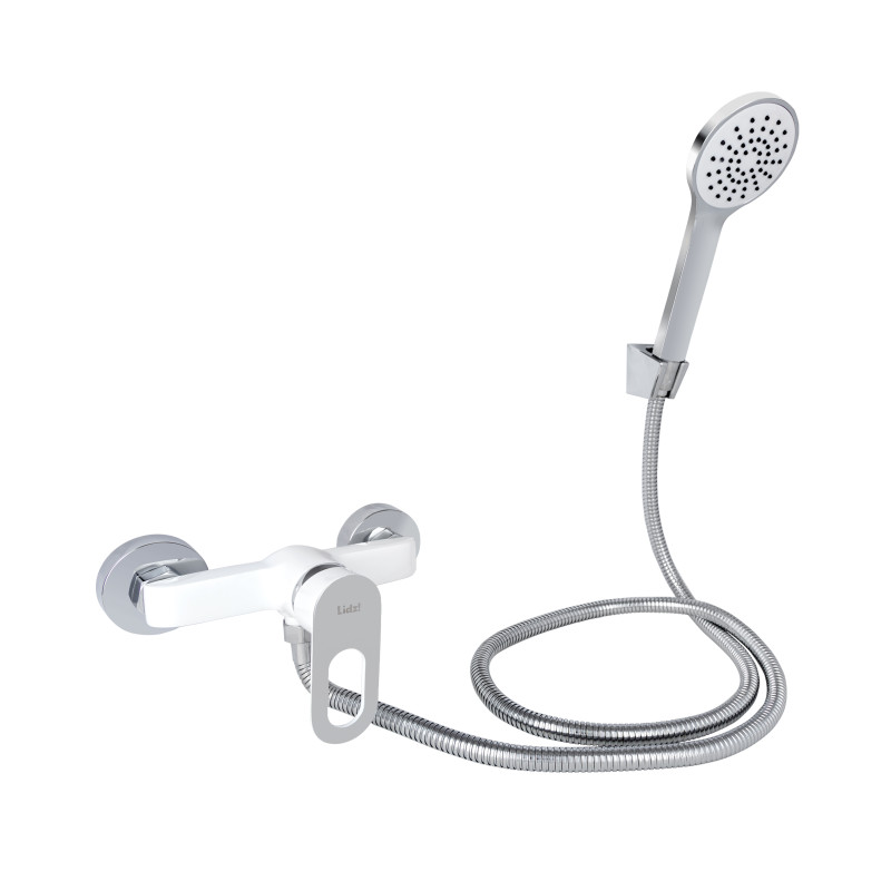 Lidz Змішувач для душу Latwa 010 (з душовим гарнітуром) (k40) LDLAT010WHI45426 White