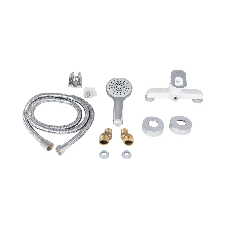 Lidz Змішувач для душу Latwa 010 (з душовим гарнітуром) (k40) LDLAT010WHI45426 White