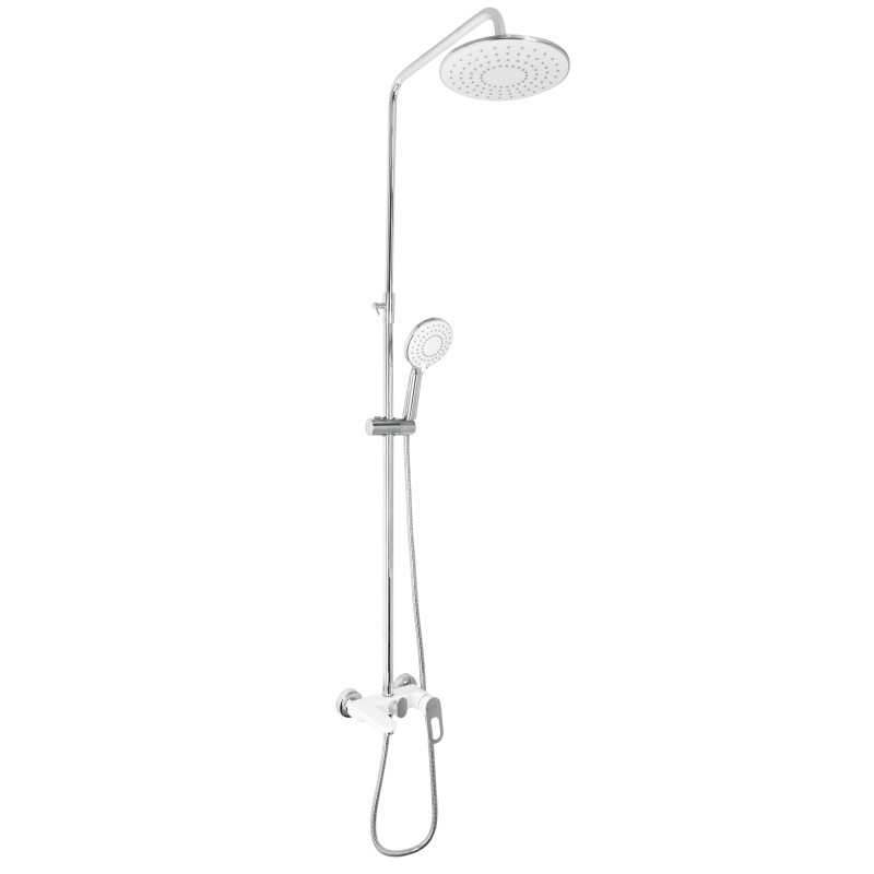 Lidz Душова система універсальна Latwa 1030 на три споживача (з виливом) (k35) LDLAT1030WHI45427 White