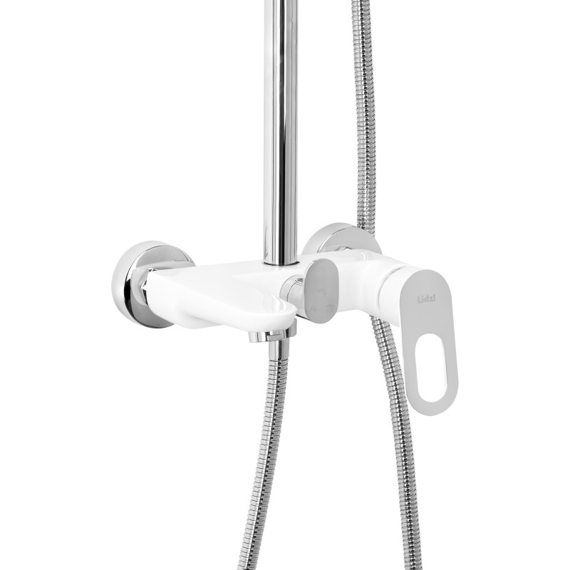 Lidz Душова система універсальна Latwa 1030 на три споживача (з виливом) (k35) LDLAT1030WHI45427 White