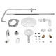Lidz Душова система універсальна Latwa 1030 на три споживача (з виливом) (k35) LDLAT1030WHI45427 White