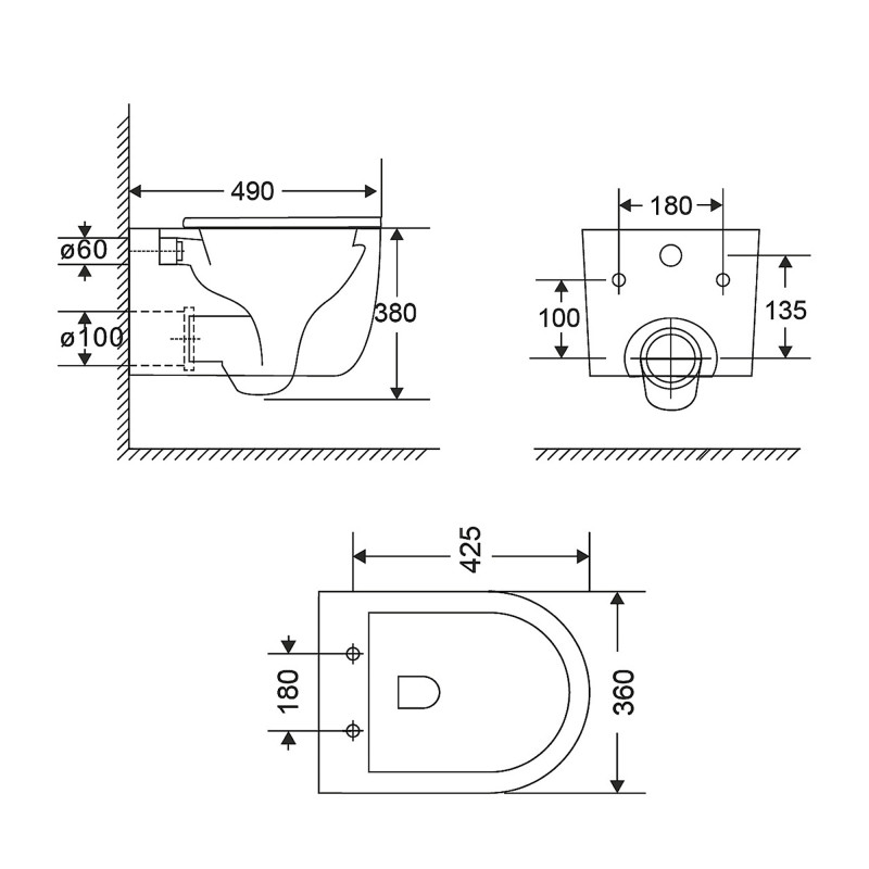 Qtap Унітаз підвісний Taurus безободковий з сидінням Soft-close QT2433084EUQMB