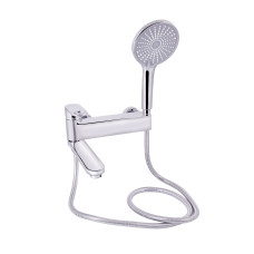 Qtap Змішувач для ванни Jay з поворотним виливом (з душовим гарнітуром) QTJAY260CRM45542 Chrome