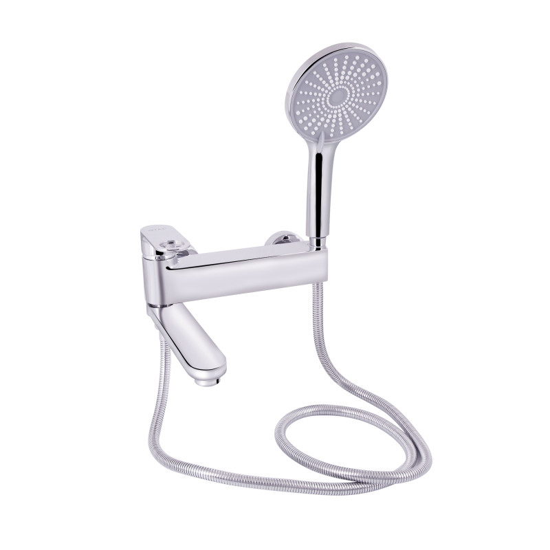 Qtap Змішувач для ванни Jay з поворотним виливом (з душовим гарнітуром) QTJAY260CRM45542 Chrome