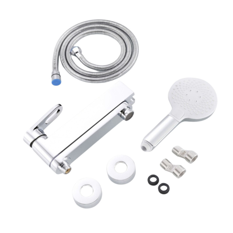 Qtap Змішувач для ванни Jay з поворотним виливом (з душовим гарнітуром) QTJAY260CRM45542 Chrome