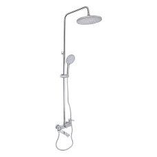 Qtap Душова система універсальна Jay на три споживача (з виливом) QTJAY111CRM45543 Chrome