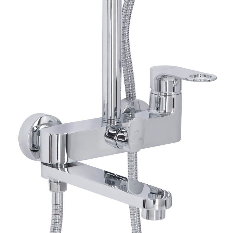 Qtap Душова система універсальна Jay на три споживача (з виливом) QTJAY111CRM45543 Chrome