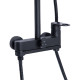 Qtap Душова система універсальна Jay на три споживача (з виливом) QTJAY111BLM45549 Black Matt