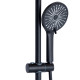 Qtap Душова система універсальна Jay на три споживача (з виливом) QTJAY111BLM45549 Black Matt