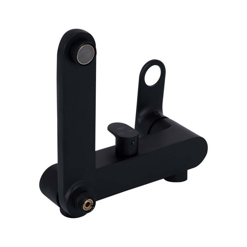 Qtap Душова система універсальна Jay на три споживача (з виливом) QTJAY111BLM45549 Black Matt