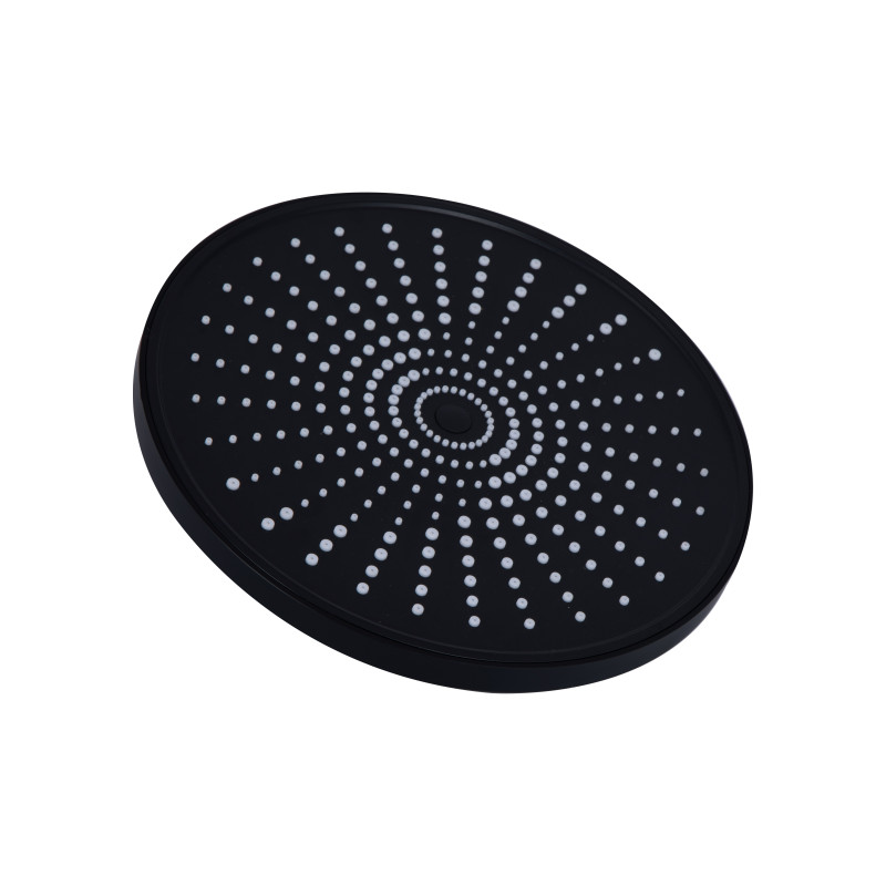 Qtap Душова система універсальна Jay на три споживача (з виливом) QTJAY111BLM45549 Black Matt