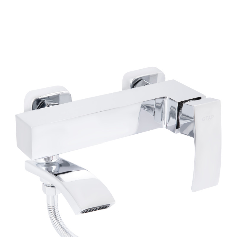 Qtap Змішувач для ванни Swan Cascada з поворотним виливом (з душовим гарнітуром) QTSWA260CRM45565 Chrome