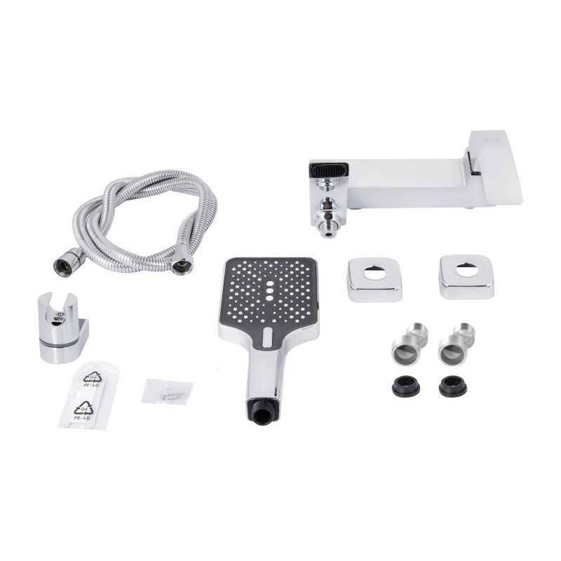 Qtap Змішувач для ванни Swan Cascada з поворотним виливом (з душовим гарнітуром) QTSWA260CRM45565 Chrome