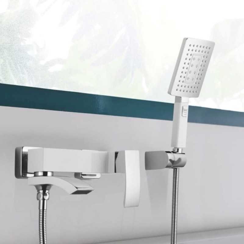 Qtap Змішувач для ванни Swan Cascada з поворотним виливом (з душовим гарнітуром) QTSWA260CRM45565 Chrome