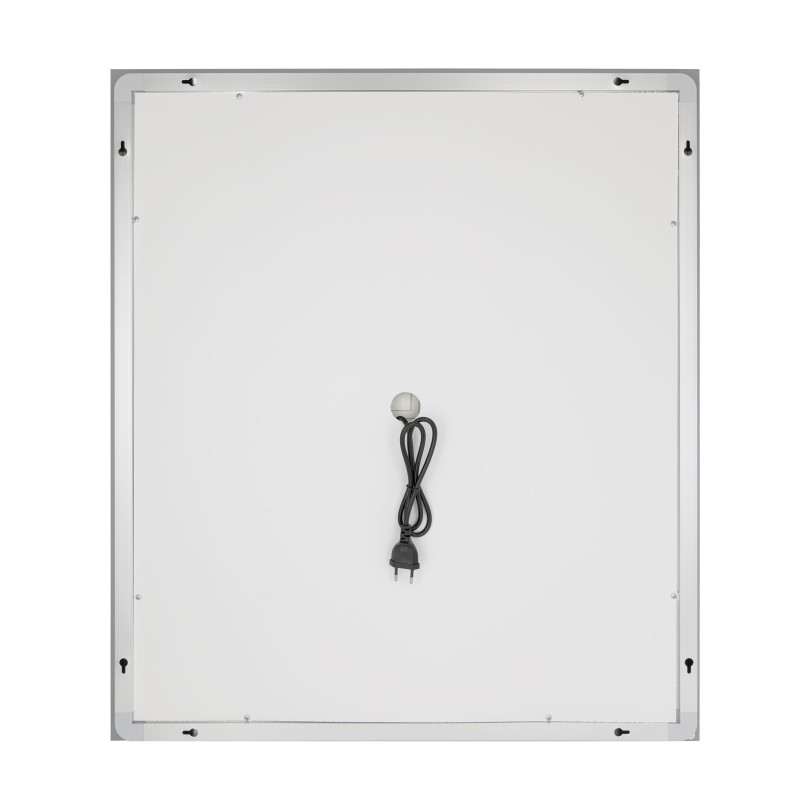 Qtap Дзеркало Mideya 700х800 з LED-підсвічуванням Touch, з антизапотіванням, з годинником, димером, рег. яскравості QT2078DCF7080W