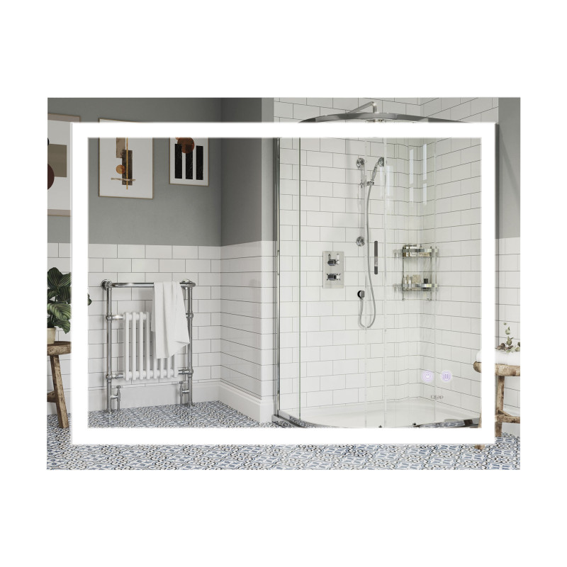 Qtap Дзеркало Mideya 900х700 з LED-підсвічуванням Touch, з антизапотіванням, з димером, рег. яскравості Reverse QT2078NCF9070W