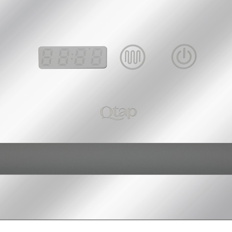 Qtap Дзеркало Mideya 800x800 з LED-підсвічуванням Touch, з антизапотіванням, з годинником, димером, рег. яскравості QT2078NCF8080W