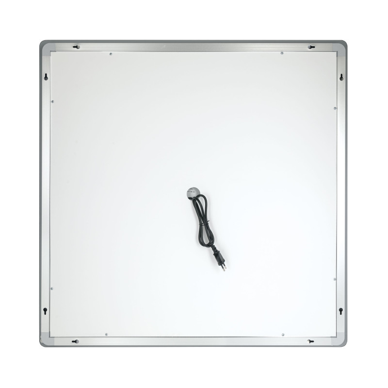 Qtap Дзеркало Mideya 800x800 з LED-підсвічуванням Touch, з антизапотіванням, з годинником, димером, рег. яскравості QT2078NCF8080W